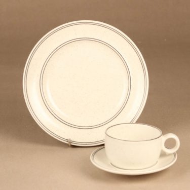 Arabia Birka coffee cup and plates (2) designer Stig Lindberg
