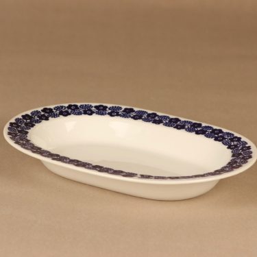 Arabia Rypäle serving plate, blue designer Raija Uosikkinen