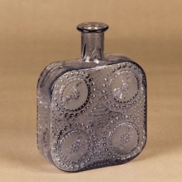 Riihimäen lasi Grapponia koristepullo, neodymi, suunnittelija Nanny Still,