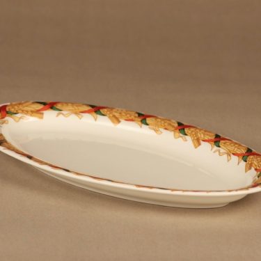 Arabia Santa Arctica serving plate, oval designer Raimo Ranta