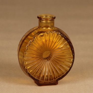 Riihimäen lasi Aurinkopullo decorative bottle amber designer Helena Tynell