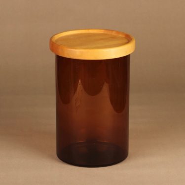 Nuutajärvi Purtilo jar with wooden lid designer Kaj Franck