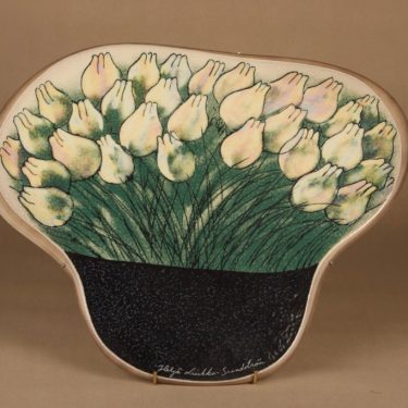 Arabia HLS wall plate Tulips designer Heljä Liukko-Sundström