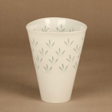 Arabia rice porcelain vase, signed designer Friedl Holzer-Kjellberg