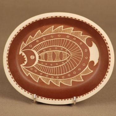 Arabia Tarina bowl, hand scratched designer Arabia Taideteollisuusosasto