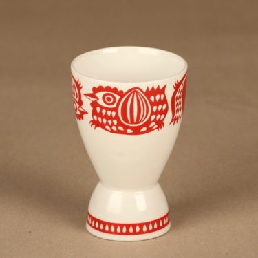 Arabia Kananpoika coblet/egg cup, red designer Gunvor Olin-Grönqvist