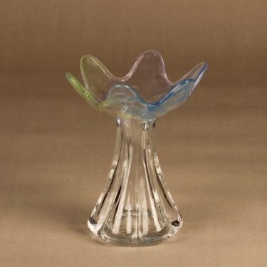 Riihimäen lasi Kukkainen art glass designer Helena Tynell