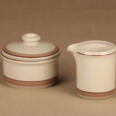 Arabia Kaisa sugar bowl and creamer designer unknown