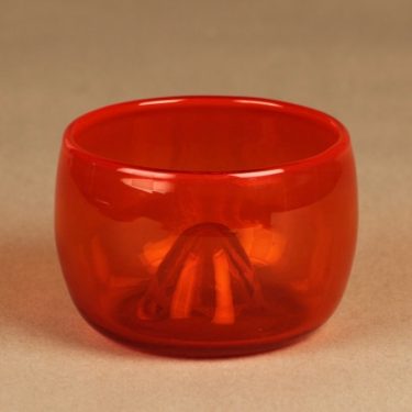 Nuutajärvi Rosso art glass bowl designer Kaj Franck