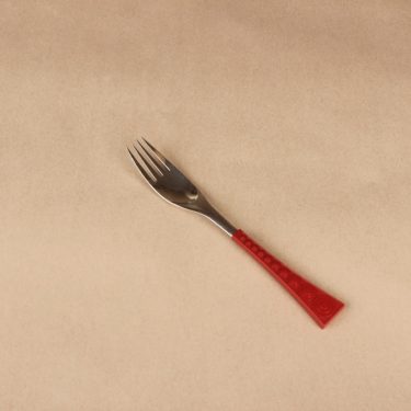Hackman Colorina fork, dark red designer Nanny Still