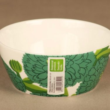 Iittala Marimekko Primavera grass green bowl  designer Maija Isola