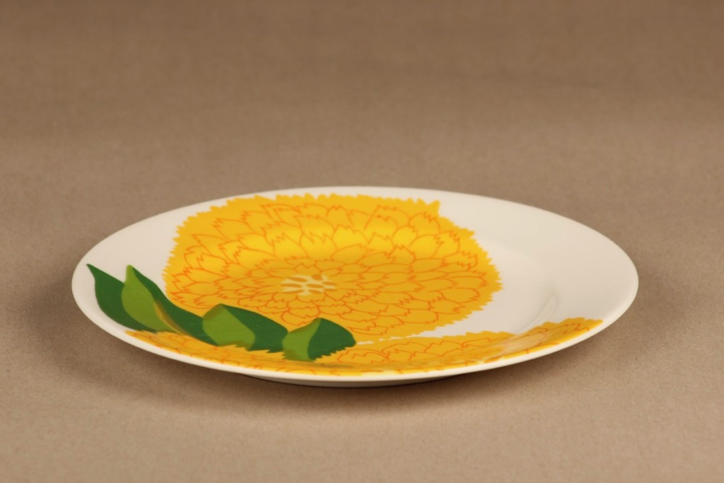 Iittala Marimekko Primavera yellow plate 19.5 cm designer Maija Isola