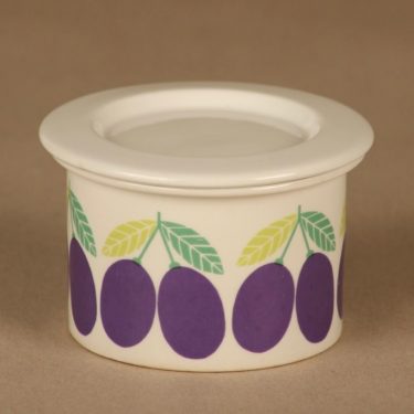 Arabia Pomona Plum jar with lid designer Raija Uosikkinen