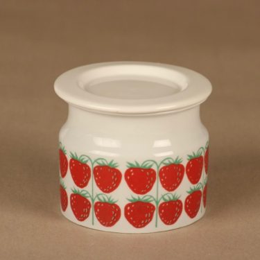 Arabia Pomona Strawberry jar with lid designer Raija Uosikkinen