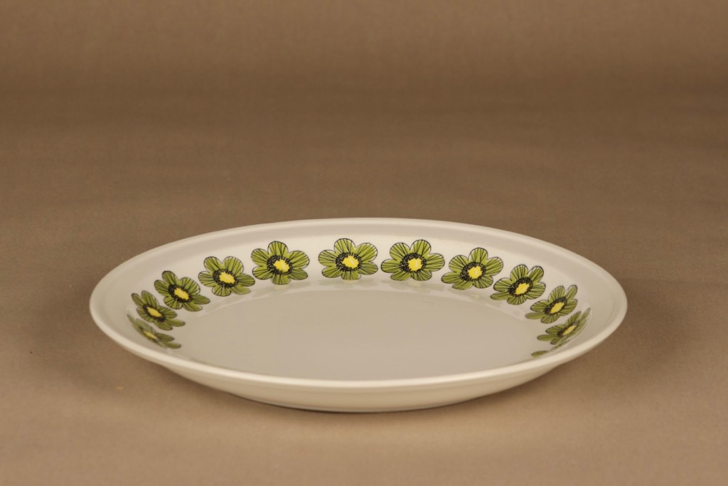 Arabia Primavera tarjoilulautanen, 30 cm, suunnittelija Esteri Tomula, 30 cm, kukka, serikuva