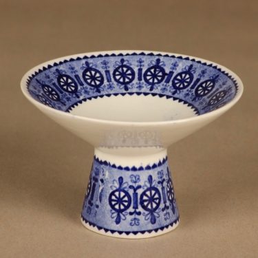 Arabia Antica kynttilänjalka, sininen, suunnittelija Raija Uosikkinen,