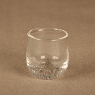 Nuutajärvi Soda Bubble schnapps glass, signed designer Kaj Franck