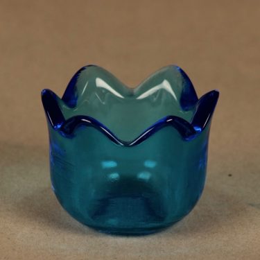 Iittala Tulip candle lantern, blue designer Jorma Vennola