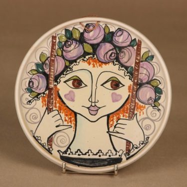 Kupittaan savi 997 wall plate, hand-painted designer Gudrun Raunio