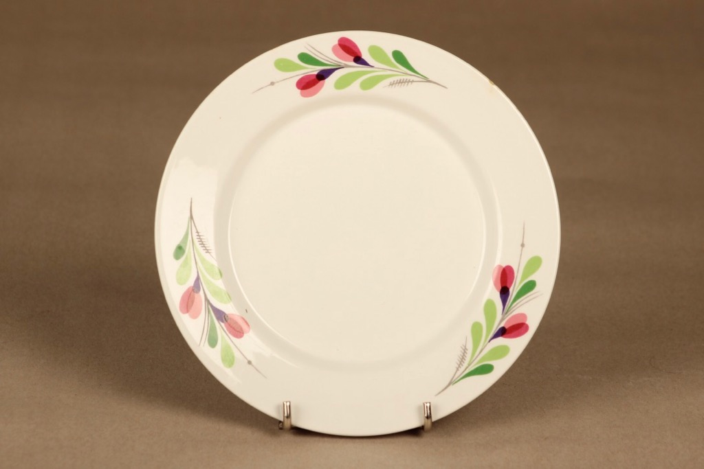 Arabia Hely lautanen , 13.5 cm, suunnittelija Olga Osol, 13.5 cm, serikuva