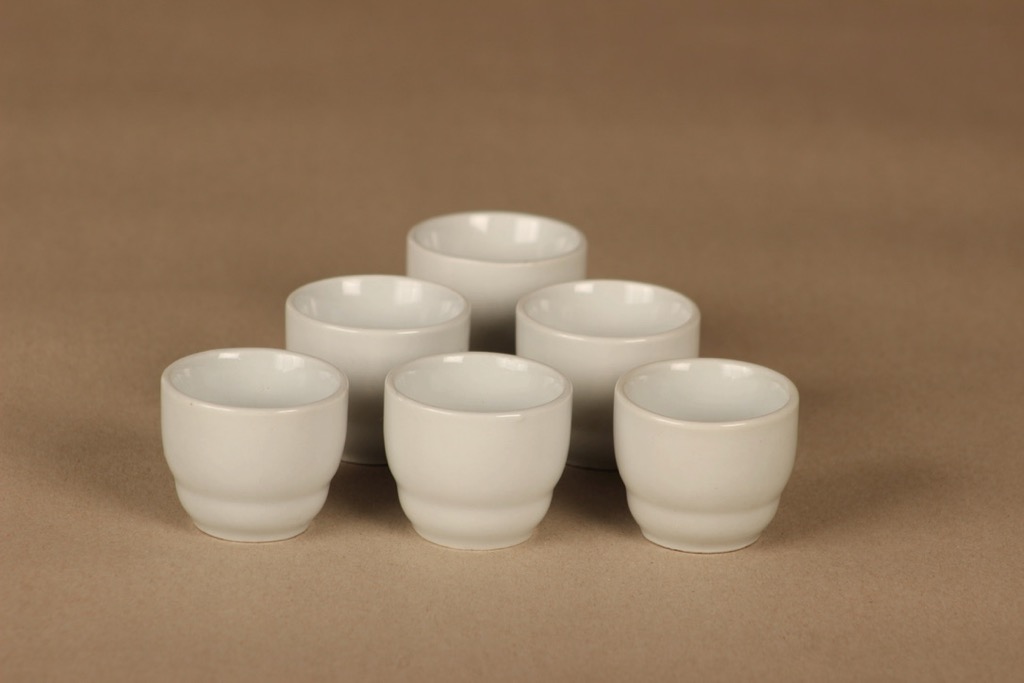 Arabia Kilta egg cup white 6 pcs designer Kaj Franck
