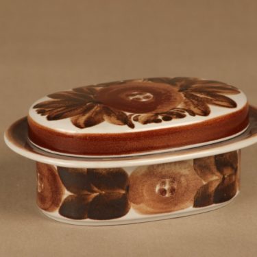 Arabia Rosmarin butter box, hand-painted designer Ulla Procope