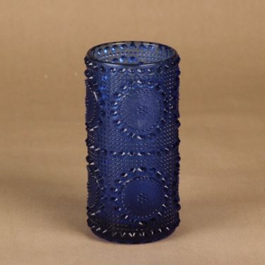 Riihimäen lasi Grapponia vase, blue designer Nanny Still