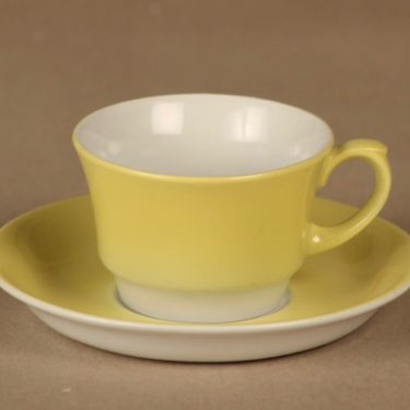 Arabia EP coffee cup, yellow designer Greta-Lisa Jäderholm-Snellman