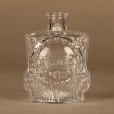 Riihimäen lasi Veturipullo koristepullo, kirkas, suunnittelija Erkkitapio Siiroinen,