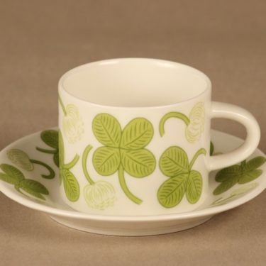 Arabia Apila kahvikuppi, vihreä, suunnittelija Birger Kaipiainen,