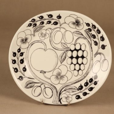 Arabia Paratiisi plate, black/white designer Birger Kaipiainen