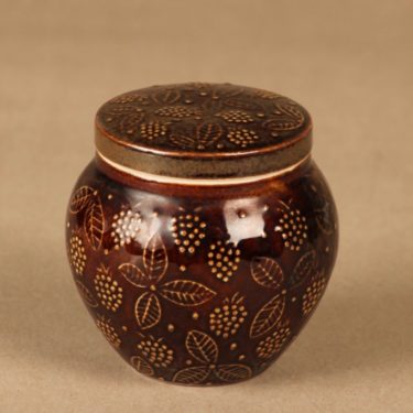 Arabia jam jar, brown designer Ulla Procope