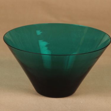 Riihimäen lasi bowl, turquoise designer Nanny Still