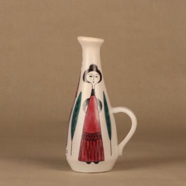 Kupittaan savi vase, hand-painted designer Laila Zink
