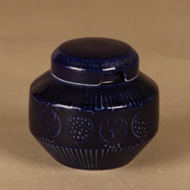 Arabia Bonbonnier hillopurkki, koboltinsininen, suunnittelija Ulla Procope,