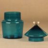 Riihimäen lasi Tuulimylly art glass, turquoise designer Helena Tynell 2