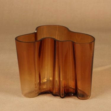 Iittala Aalto Collections vase brown, numbered designer Alvar Aalto