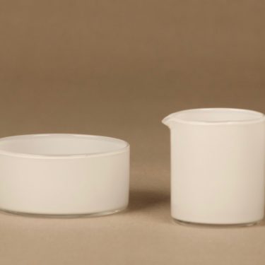 Iittala 2412/2413 sugar bowl and creamer, white designer Timo Sarpaneva