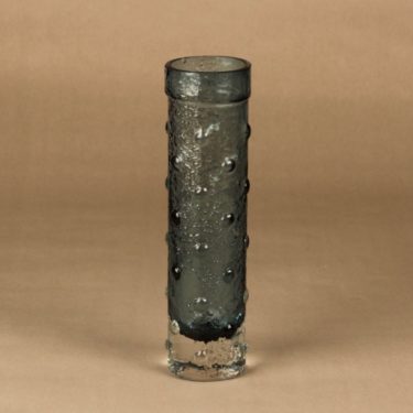 Riihimäen lasi 1462 vase, bluish gray designer Tamara Aladin