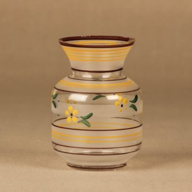 Kauklahden lasi vase, hand-painted designer unknown