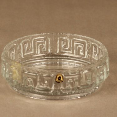 Riihimäen lasi Taalari tuhka-astia, kirkas, suunnittelija Tamara Aladin,