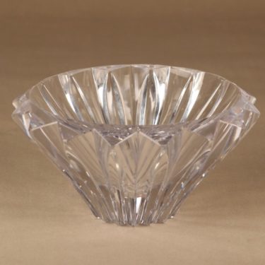 Riihimäen lasi Terälehdet art glass bowl, signed designer Aimo Okkolin