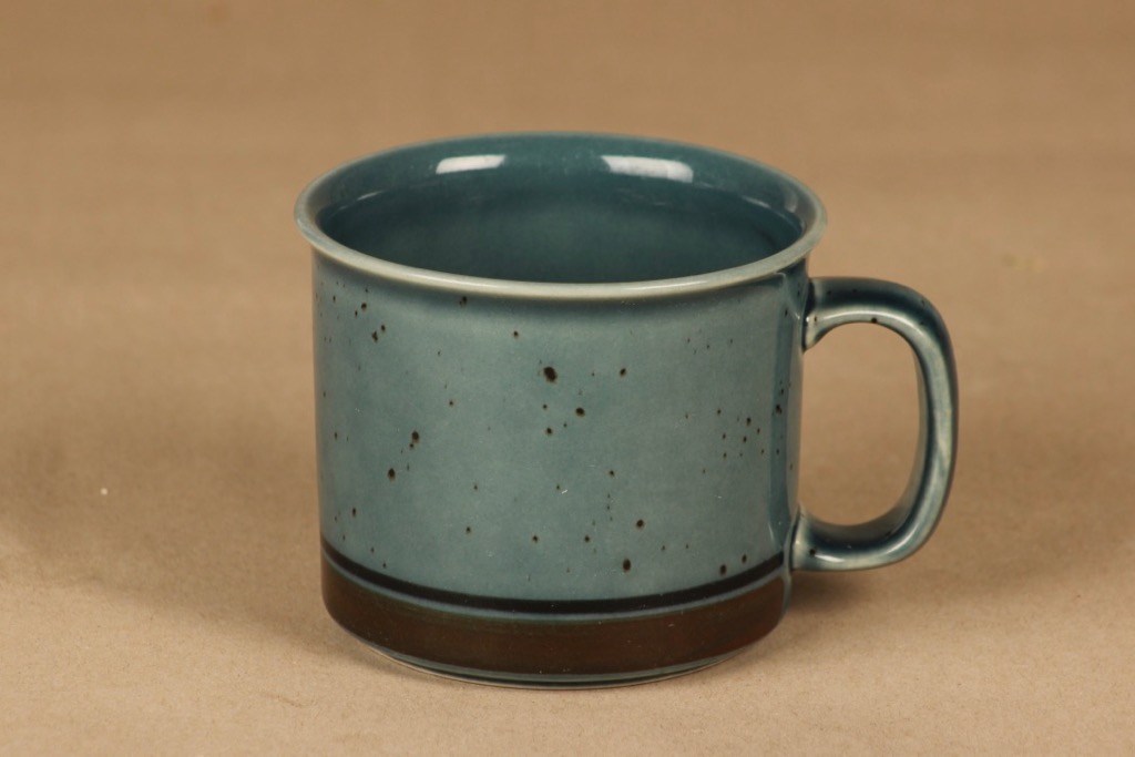 Arabia Meri cacao mug, turquoise designer Ulla Procope