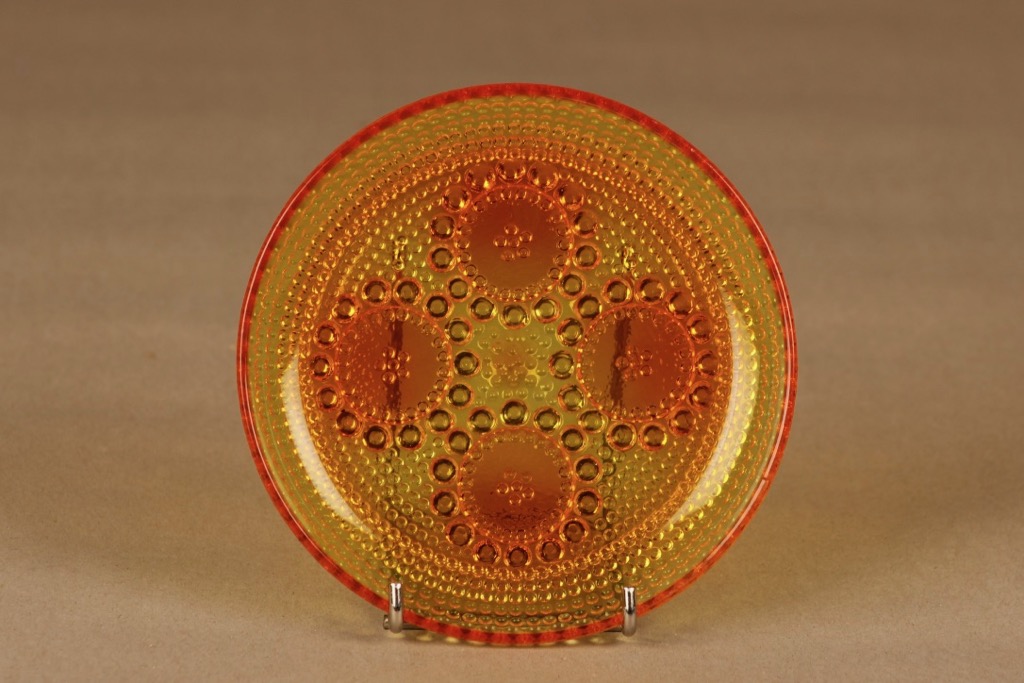 Riihimäen lasi Grapponia lautanen, 14.5 cm, suunnittelija Nanny Still, 14.5 cm
