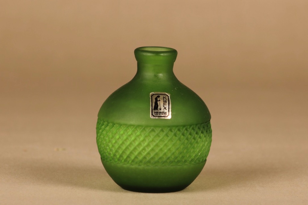 Kumela decorative bottle, matt green designer unknown