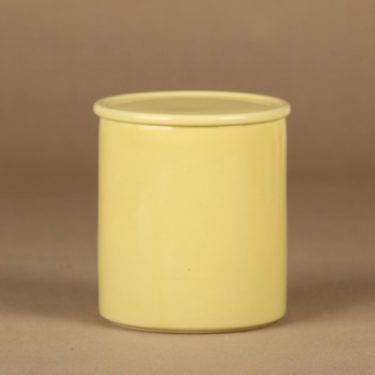 Arabia Kilta jar with lid, yellow designer Kaj Franck