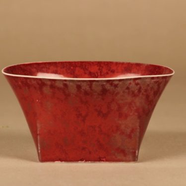 Rörstrand art ceramic bowl, signed designer Oiva Toikka