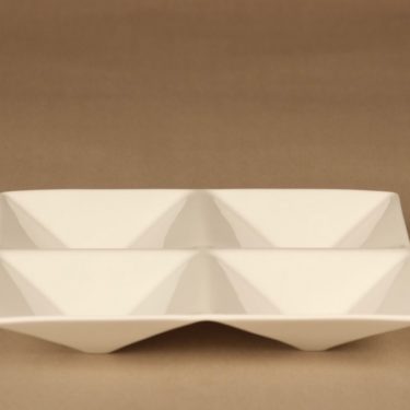 Arabia KF1 serving plate, white designer Kaj Franck