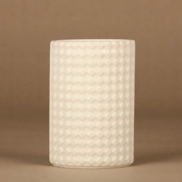 Arabia Harlekiini vase, white designer Kaarina Aho