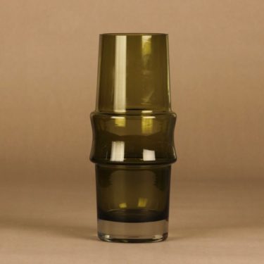 Riihimäen lasi 1476 vase, green designer Tamara Aladin